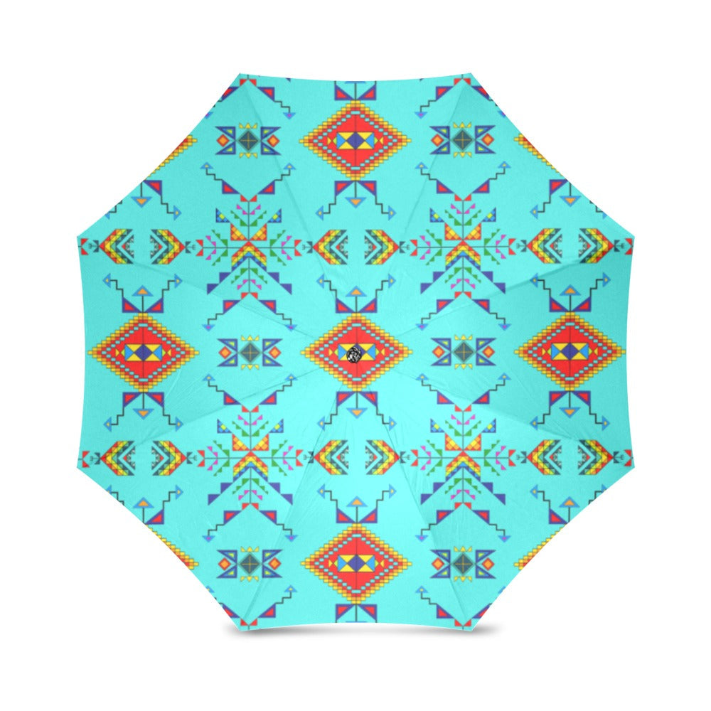 Buffalo Jump Turquoise Foldable Umbrella
