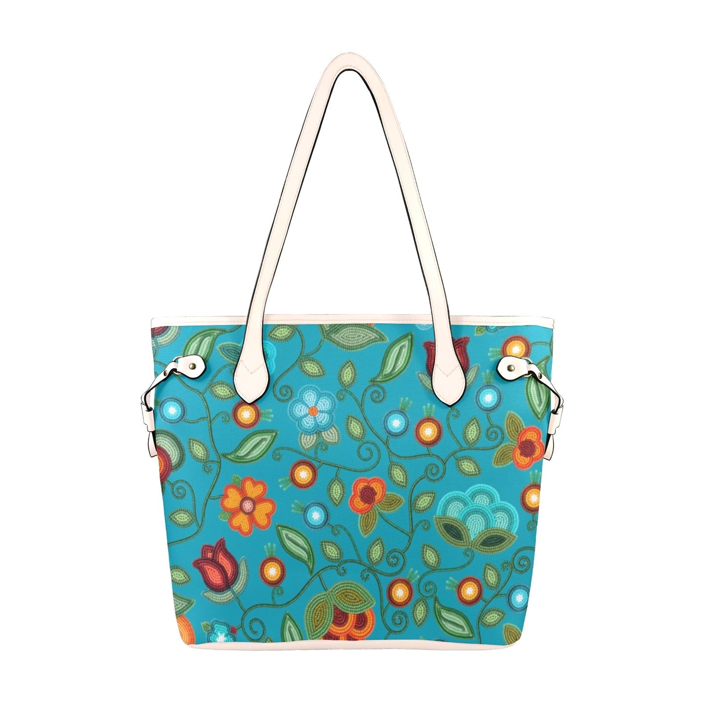 Prairie Fire Petals Ocean Clover Canvas Tote