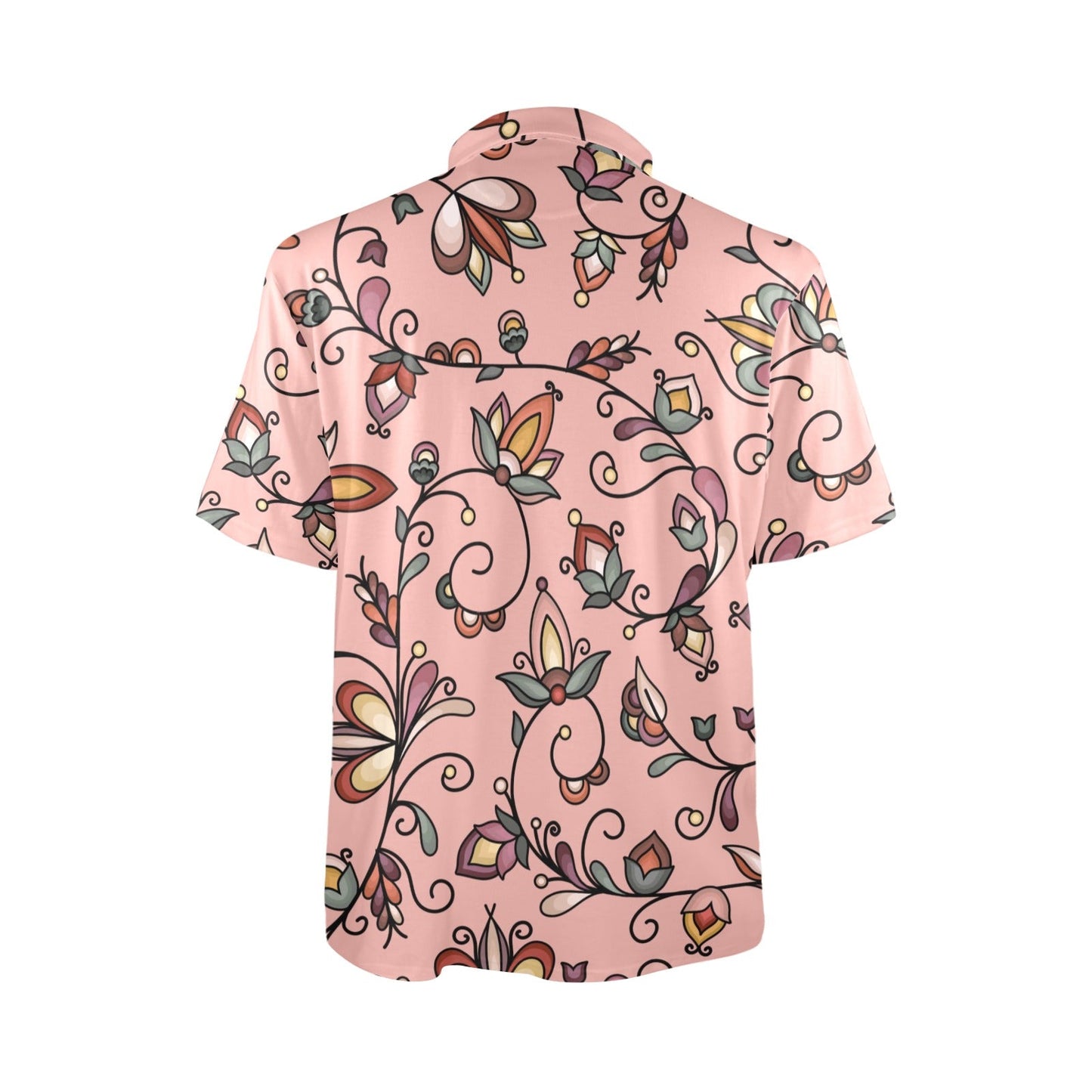 Burnt Sky Petals Peach Polo Shirt