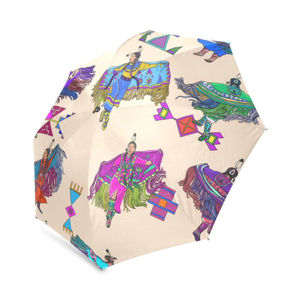 Women's Fancy Dancers Muslin Foldable Umbrella