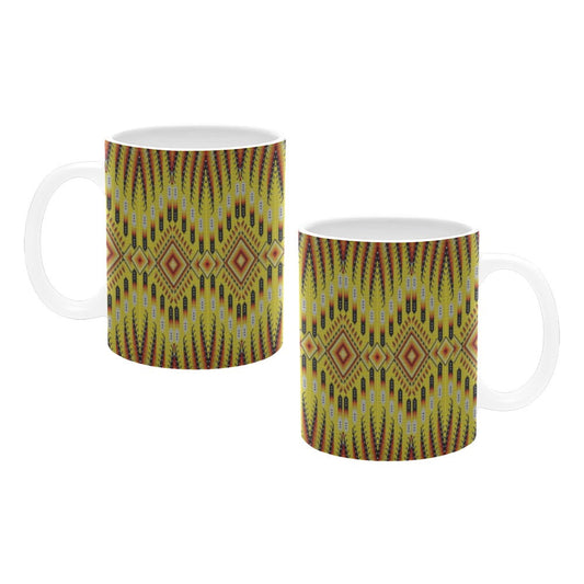 Fire Feather Yellow Mug