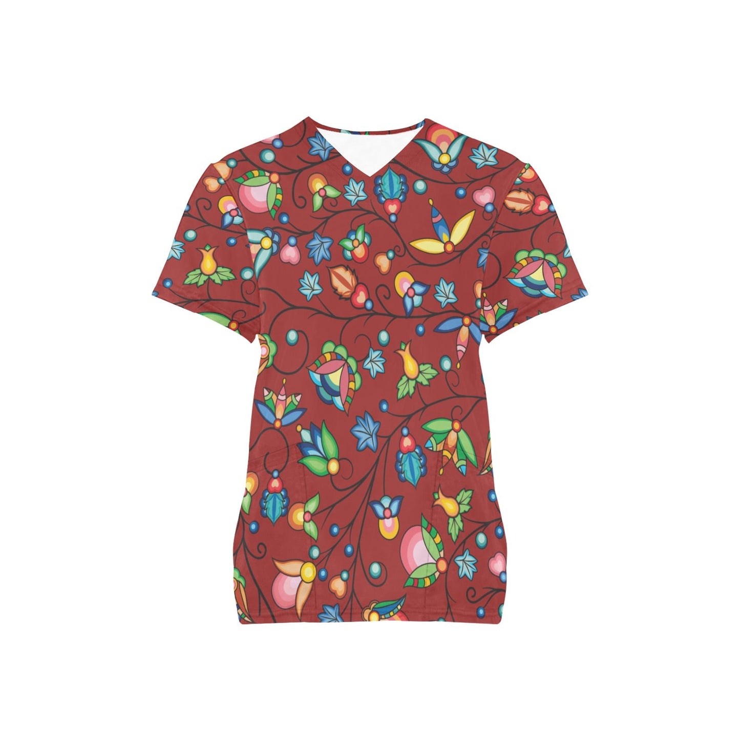 Prairie Plains Spirit Red Scrub Top