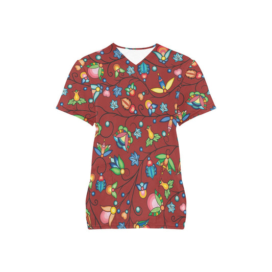 Prairie Plains Spirit Red Scrub Top