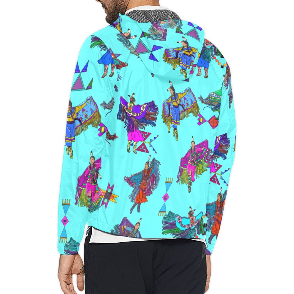 Women's Fancy Dancers Turquoise Men's Windbreaker