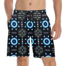 Load image into Gallery viewer, Rising Star Wolf Moon Men&#39;s Mid-Length Beach Shorts
