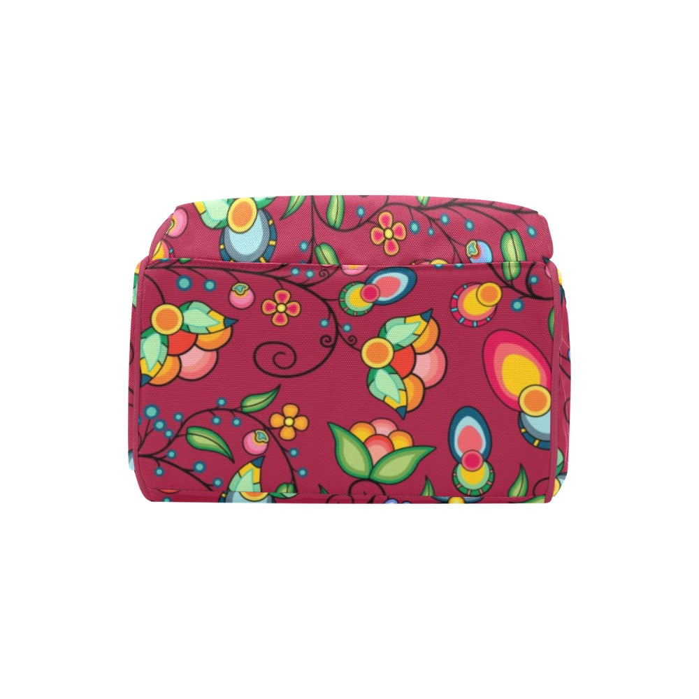 Floral Bounty Magenta Multi-Function Diaper Backpack