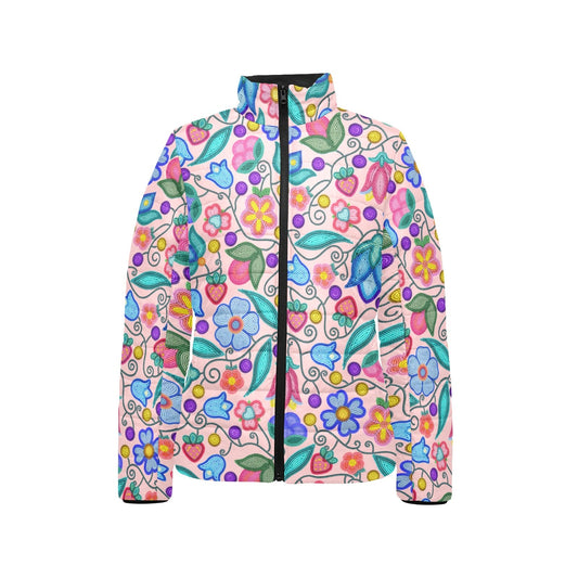 Sweet Offering Pink Stand Collar Jacket