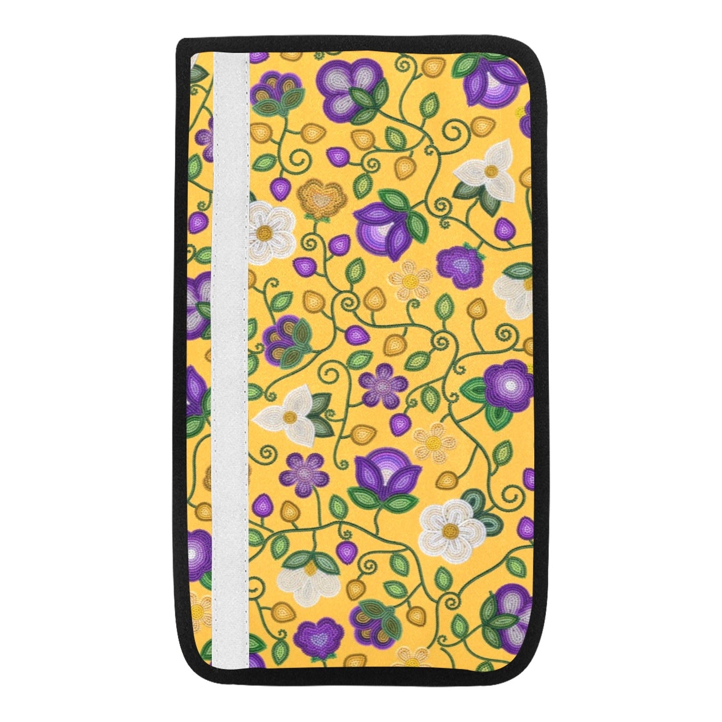 Midnight Moss Bloom Yellow Seat Belt Cover