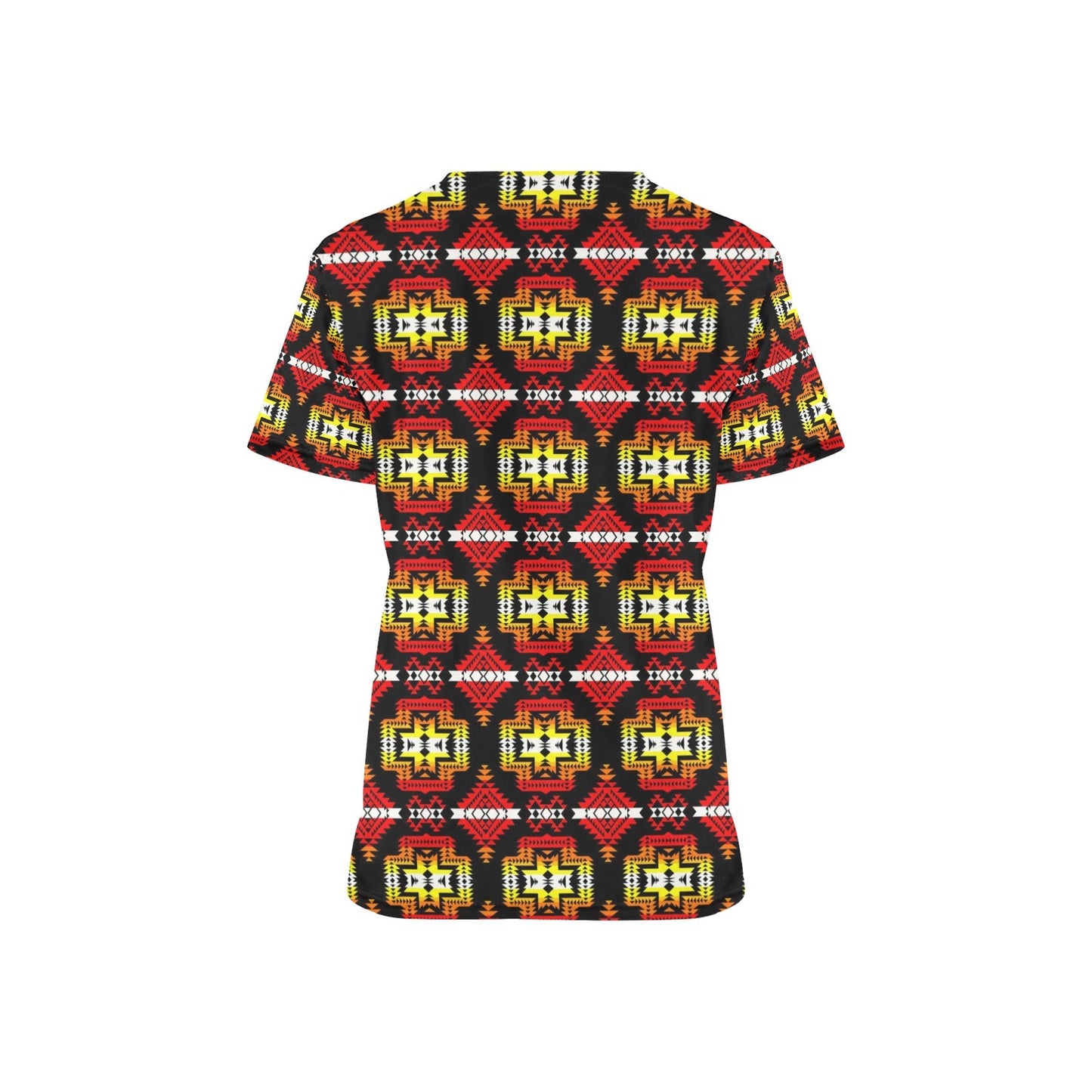 Pretty Blanket Fire Scrub Top