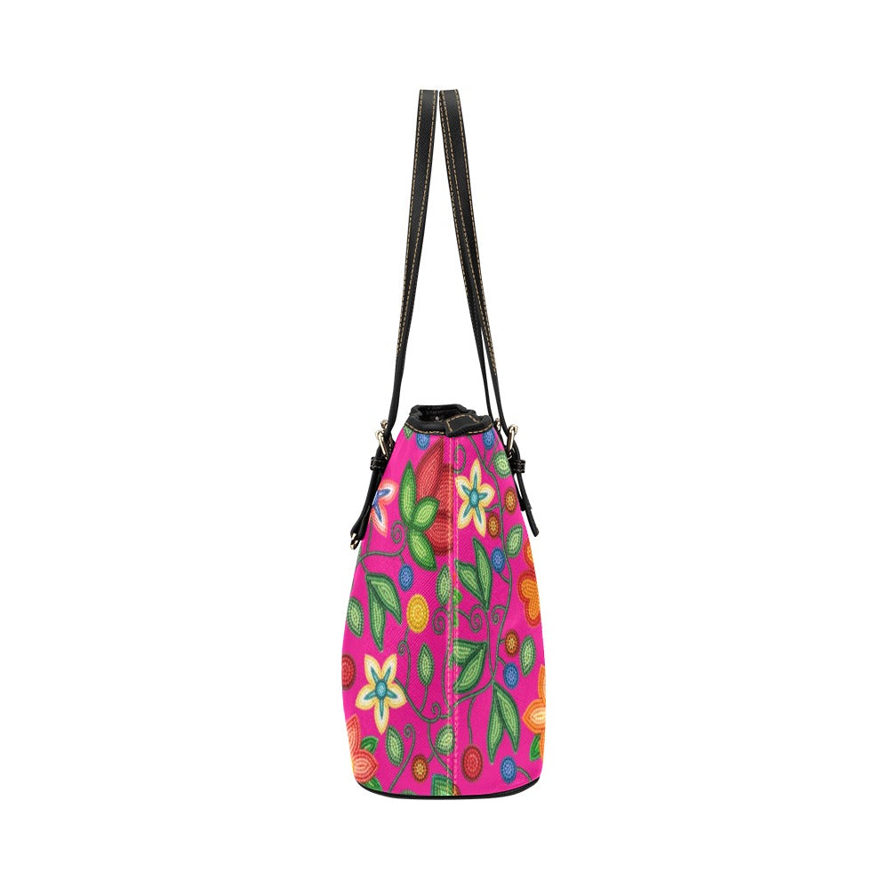 Morning Harmony Pink Leather Tote