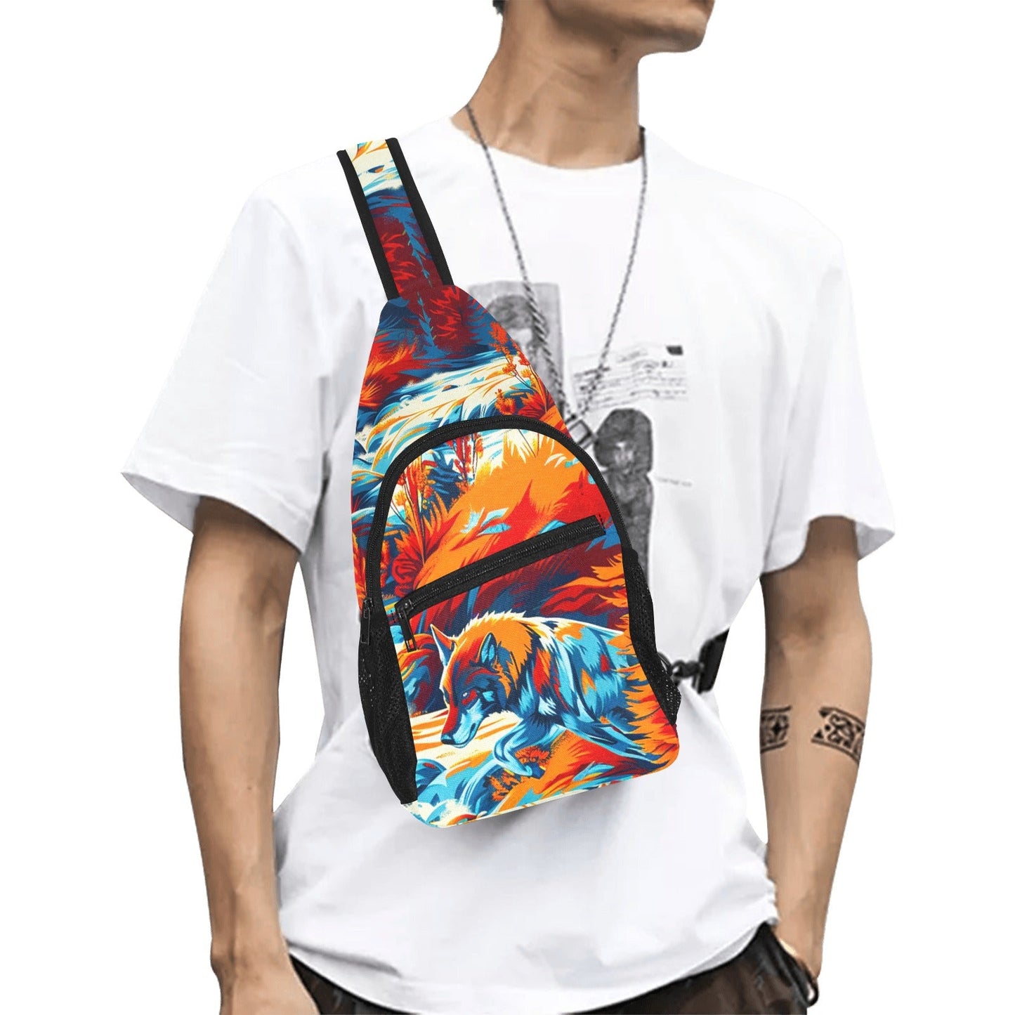 Hunting Wolves Chest Bag