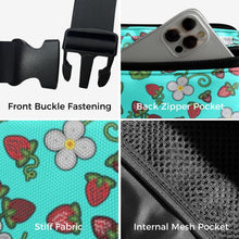 Load image into Gallery viewer, Strawberry Dreams Turquoise Belt Bag
