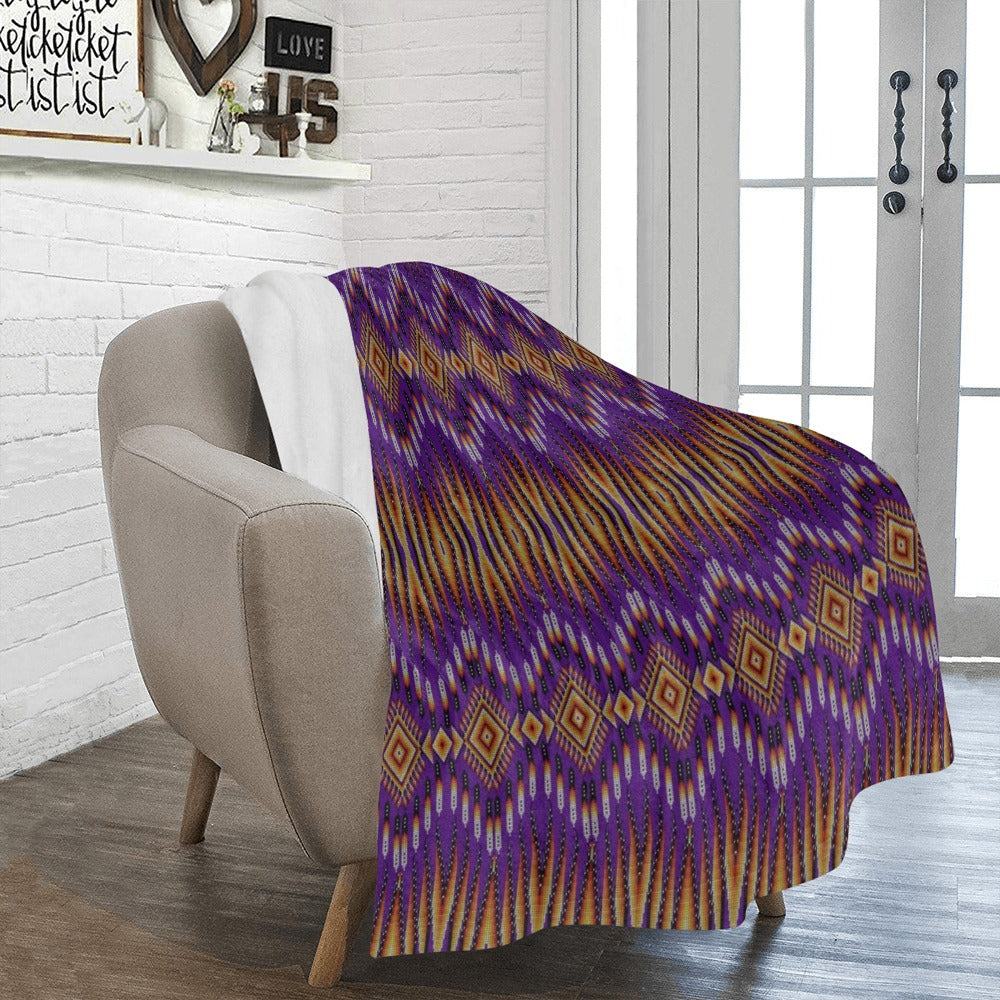 Fire Feather Purple Ultra-Soft Micro Fleece Blanket 50"x60"