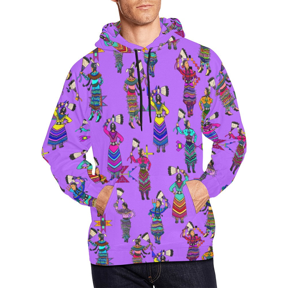 Women's Jingle Dancers Purple Hoodie for Men