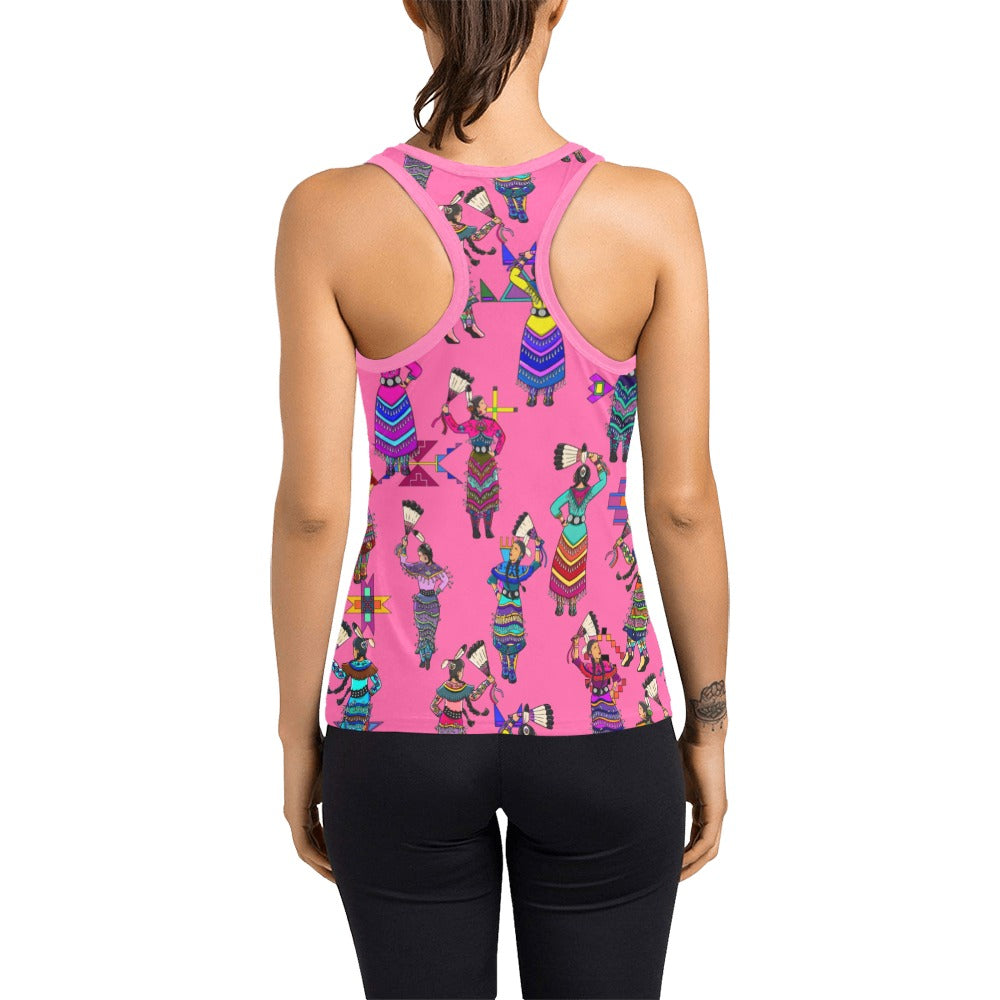 Women's Jingle Dancers Pink Women's Racerback Tank Top