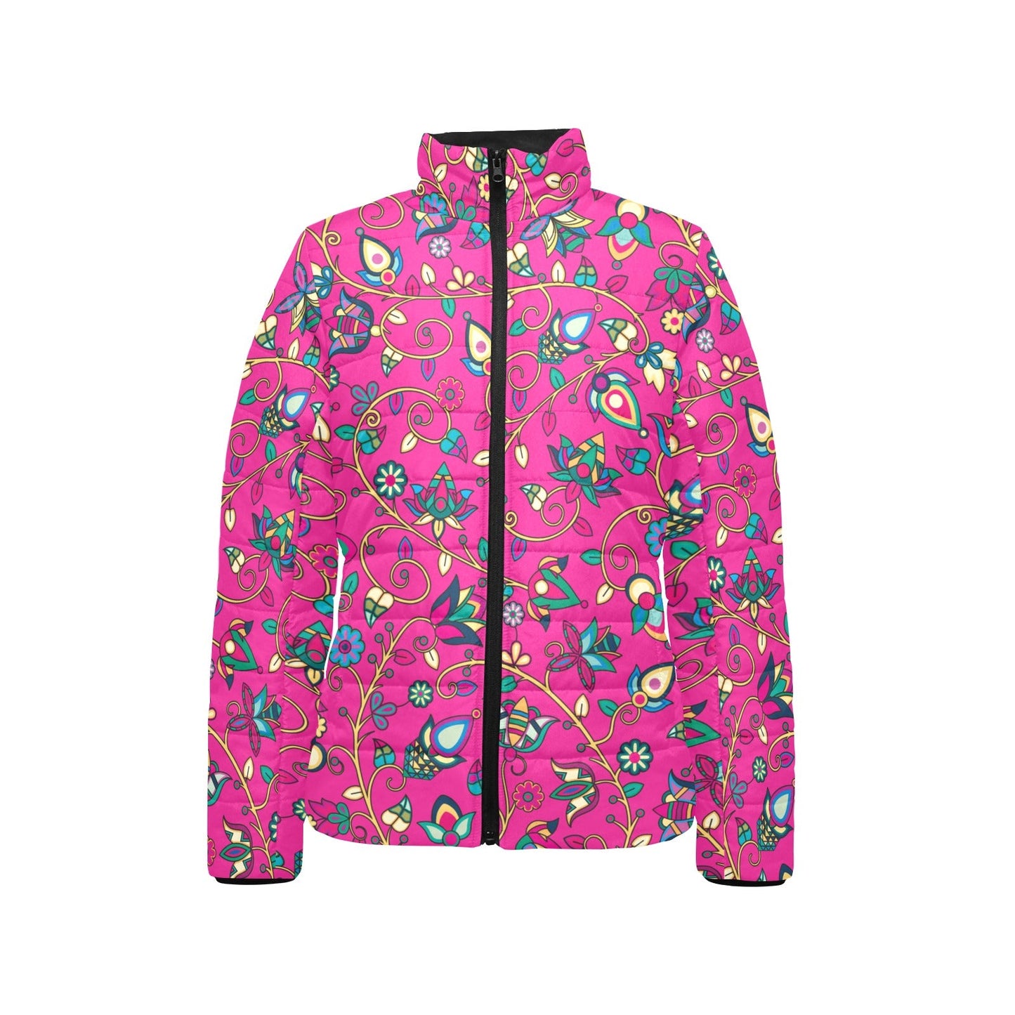 Thorny Path Pink Women's Padded Jacket