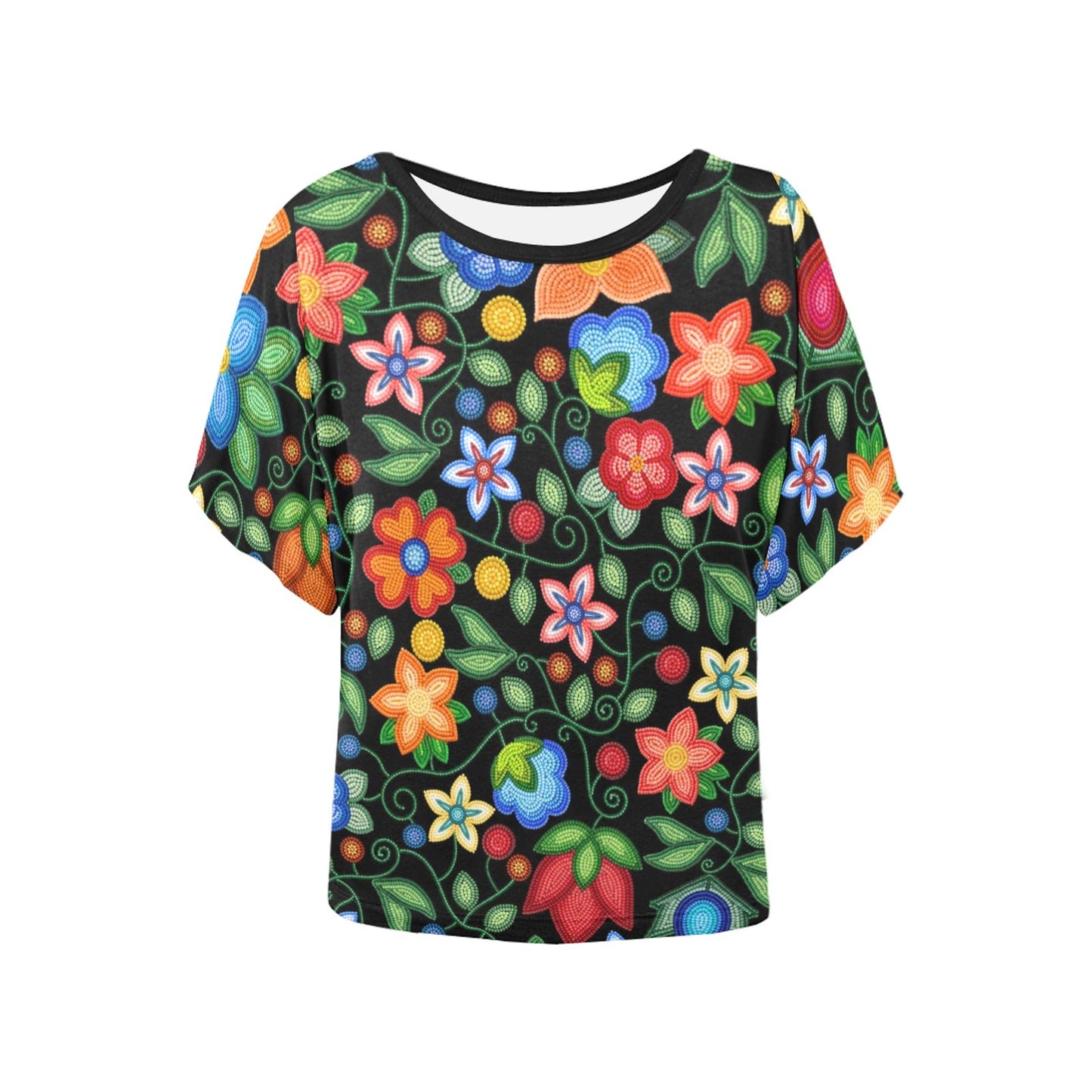 Morning Harmony Black Batwing Blouse