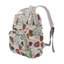 Load image into Gallery viewer, Strawberry Dreams Bright Birch Multi-Function Diaper Backpack/Diaper Bag
