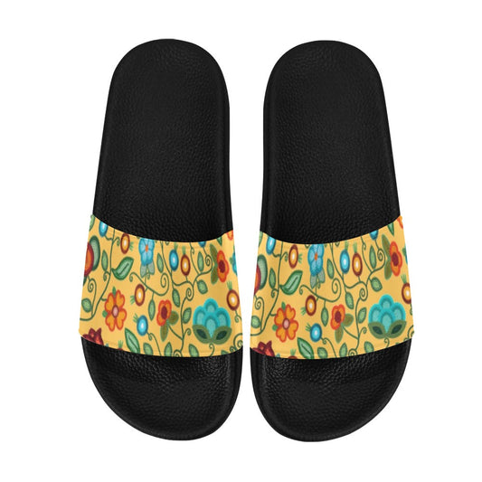 Prairie Fire Petals Honey  Slide Sandals