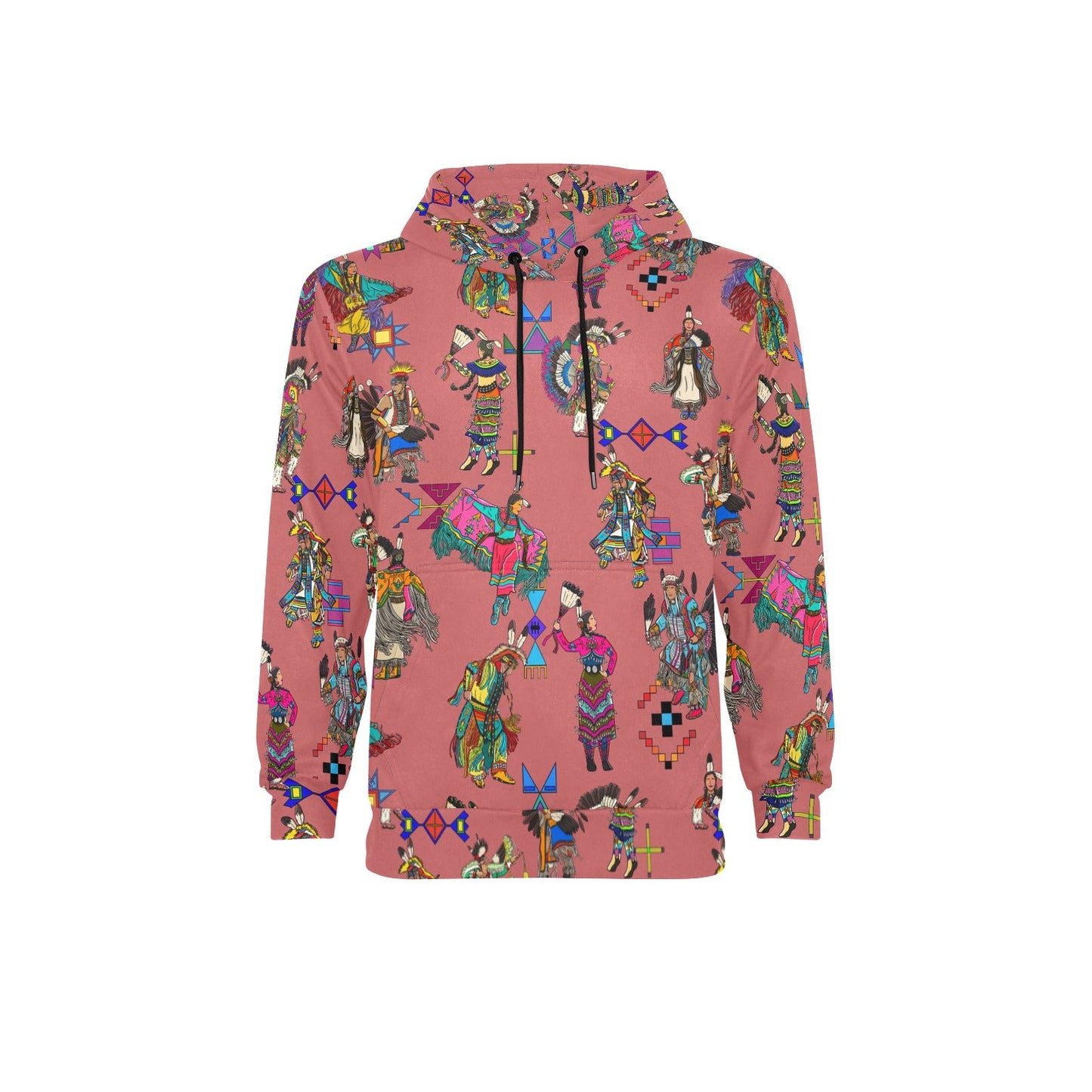 Grand Entry Dancers Terra Cotta Men's Long Sleeve Fleece Hoodie