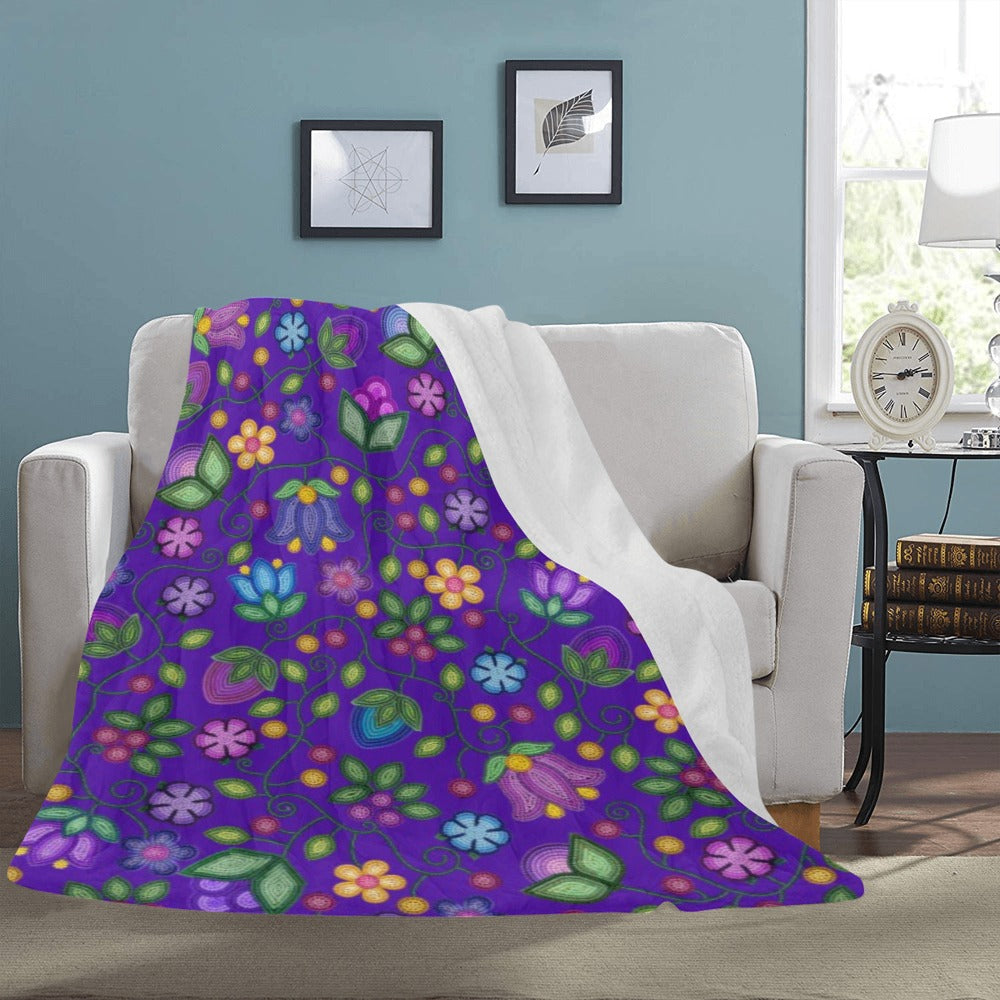 Bloom Uplift Indigo X-Large Micro Fleece Blanket