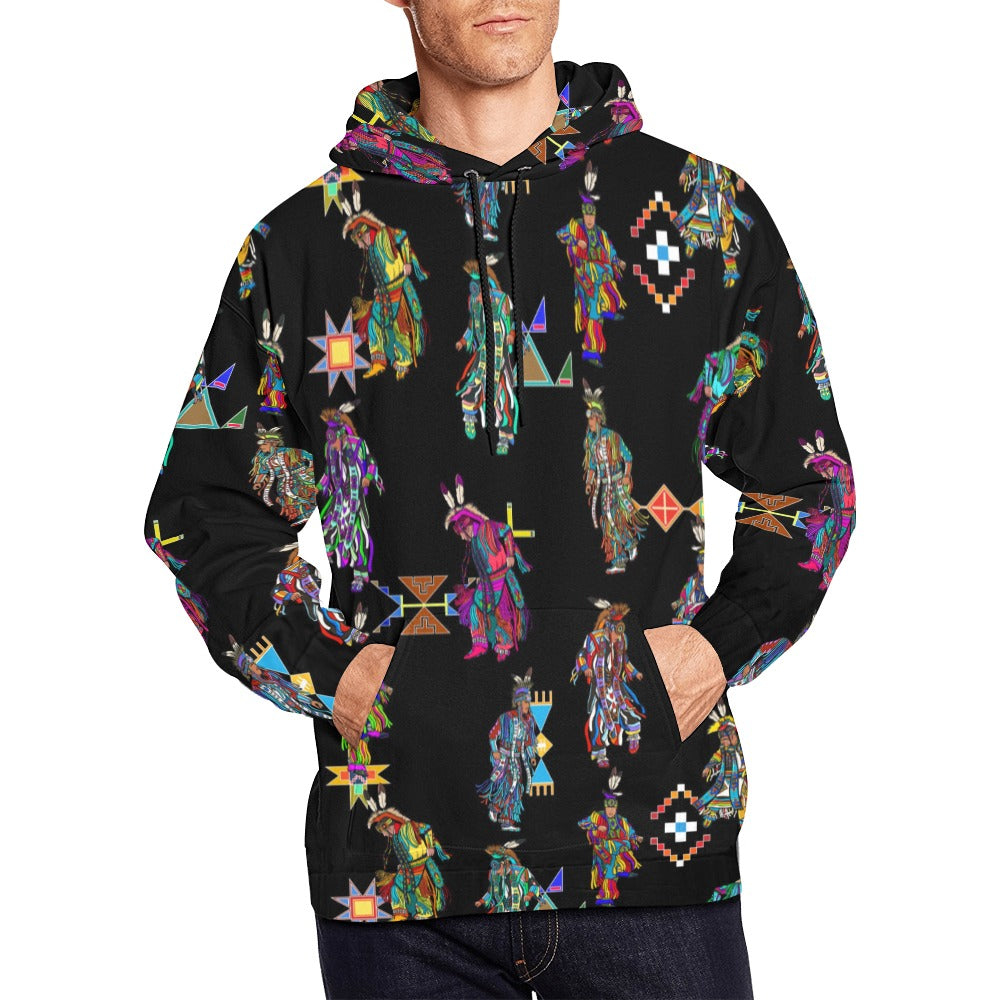 Men's Grass Dancers Black Hoodie for Men