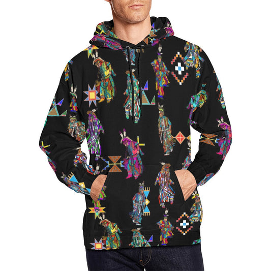 Men's Grass Dancers Black Hoodie for Men