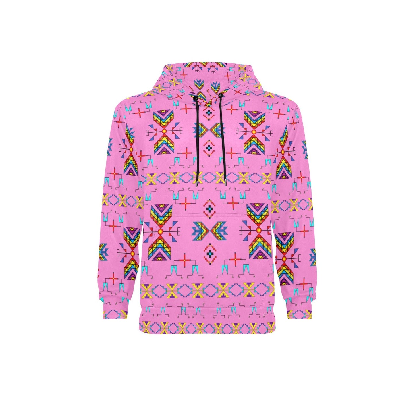 Rainy Chief Rainbow Blush Men's Long Sleeve Fleece Hoodie