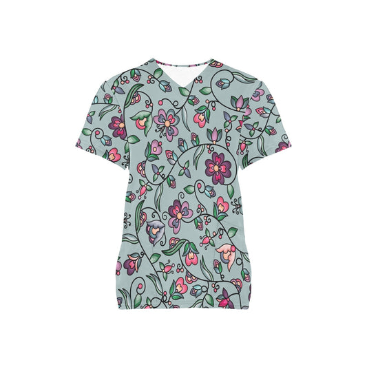 Amber Evening Garland Turquoise Scrub Top