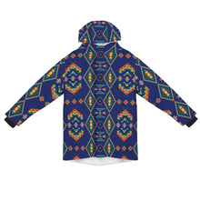 Load image into Gallery viewer, Travois Tipi Blue Unisex Sherpa Lined Hooded Coat
