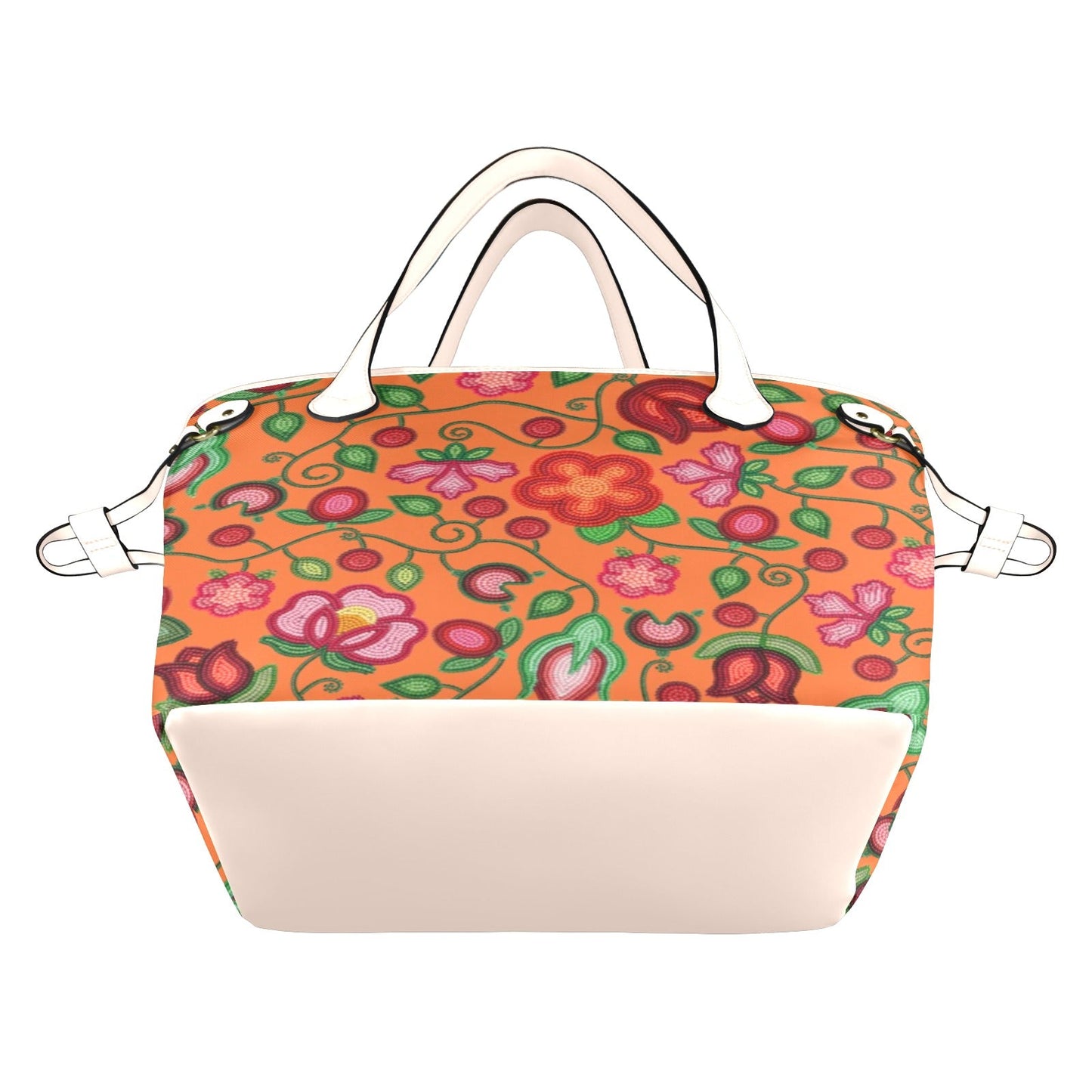 Rose Reverie Orange Clover Canvas Tote