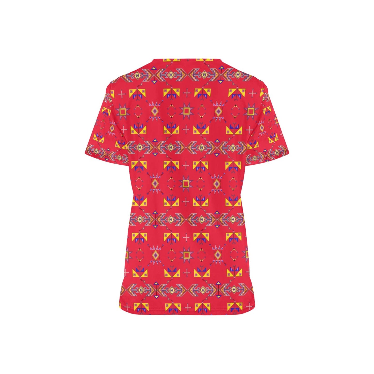 Scattered Generations Red Scrub Top