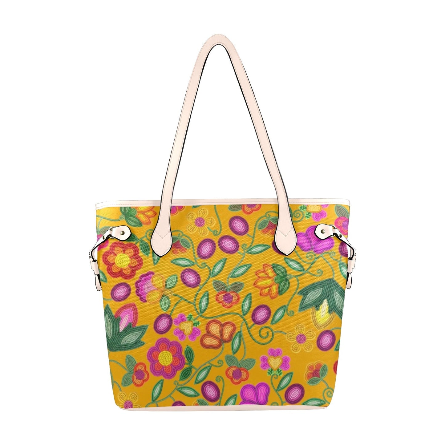 Boreal Bounty Yellow Clover Canvas Tote