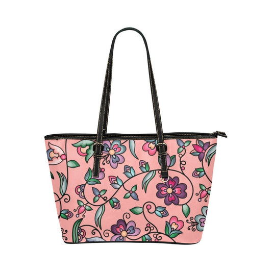 Amber Evening Garland Peach Leather Tote
