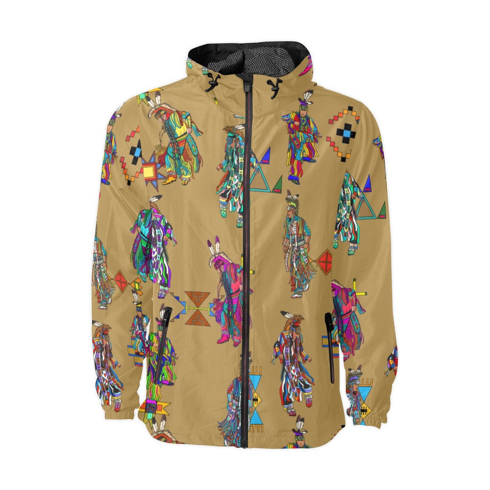 Men's Grass Dancers Earth Men's Windbreaker