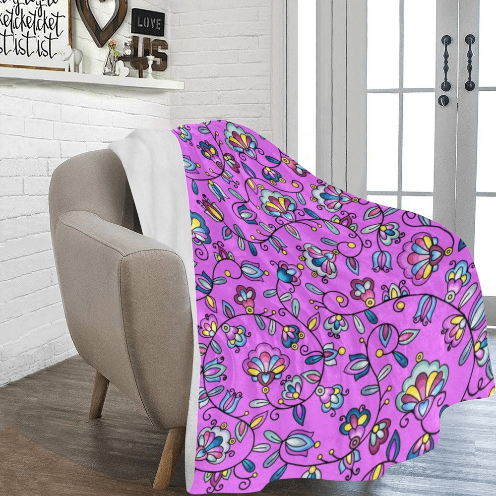 Autumn Bundle Blessing Purple X-Large Micro Fleece Blanket