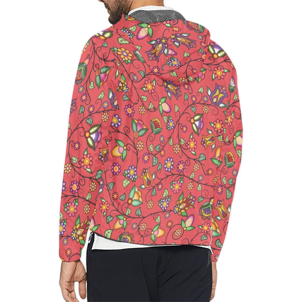 Heartbeat Petals Red Men's Windbreaker