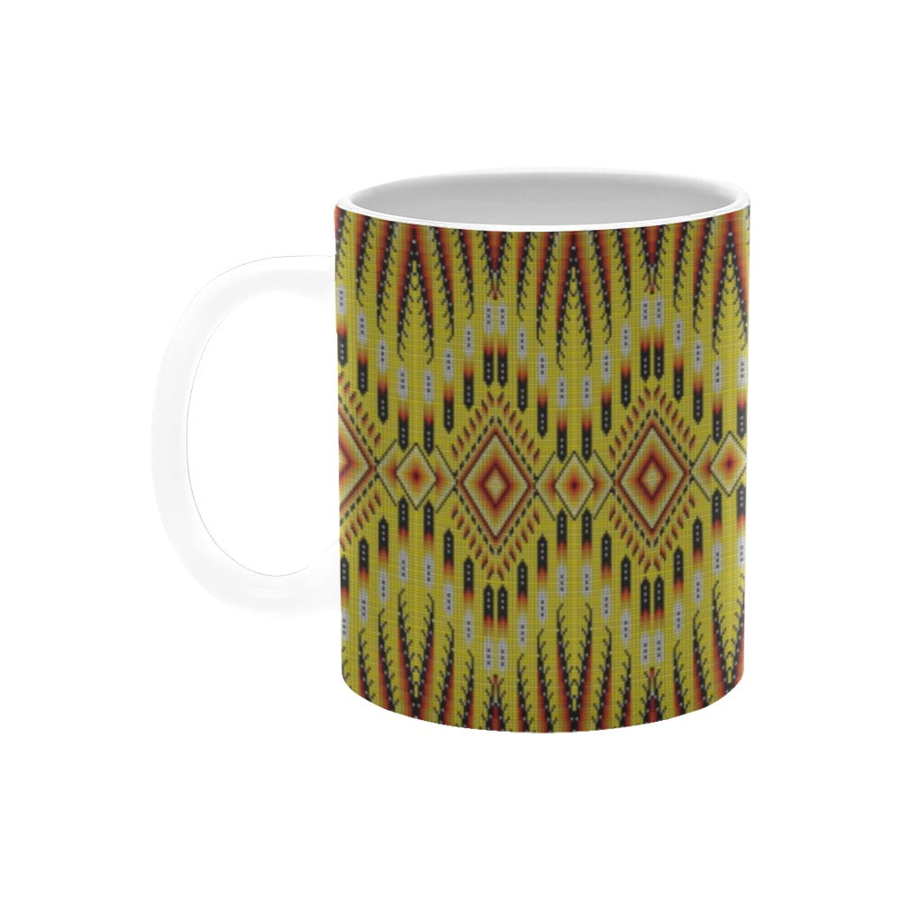 Fire Feather Yellow Mug