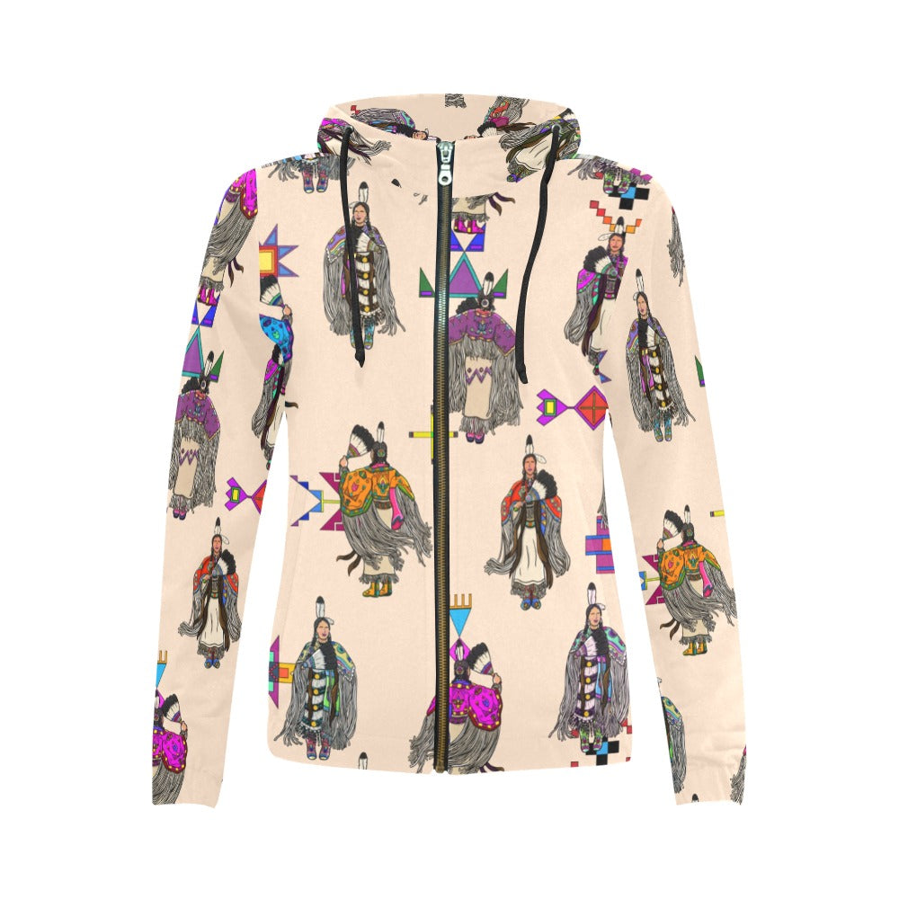 Women's Tradish Dancers  Muslin Full Zip Hoodie for Women