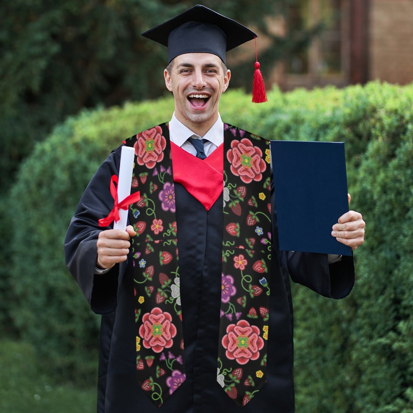 Berry Pop Midnight Graduation Stole