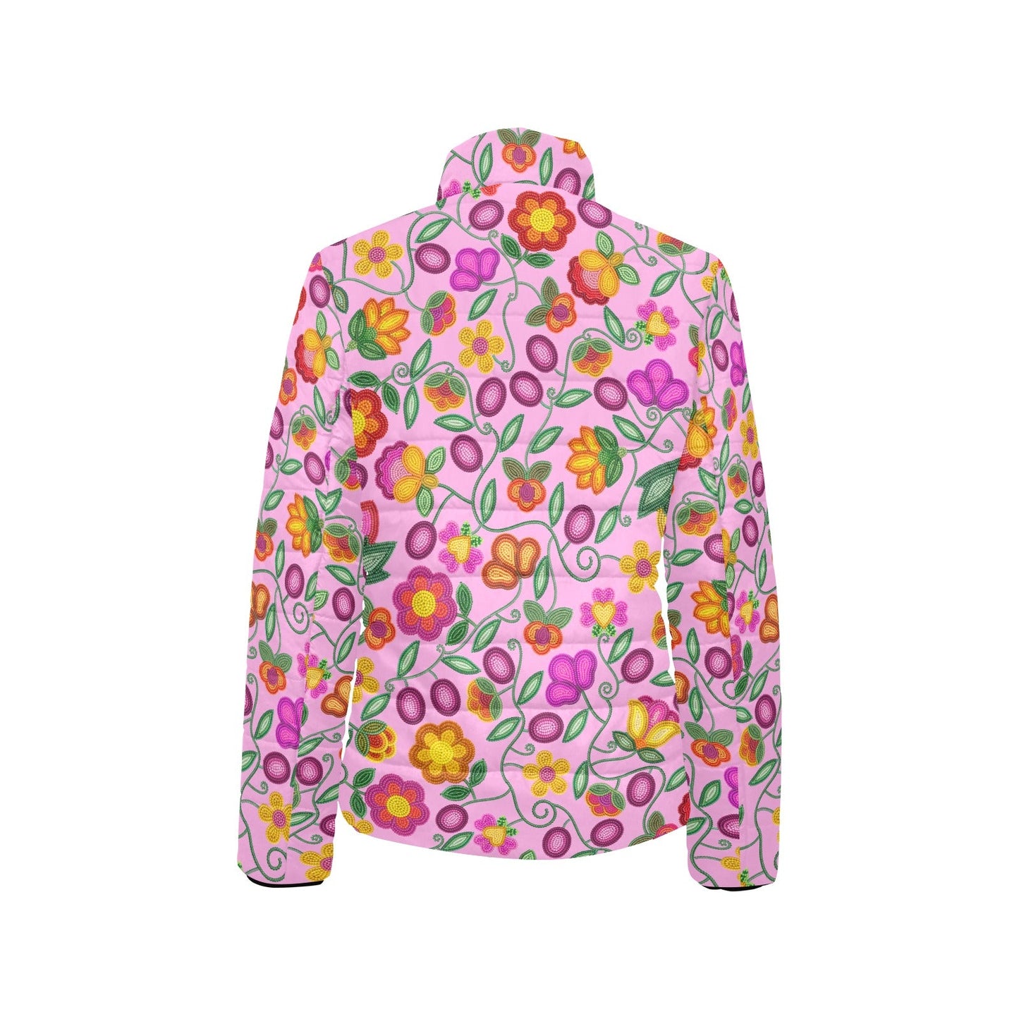 Boreal Bounty Pink Stand Collar Jacket