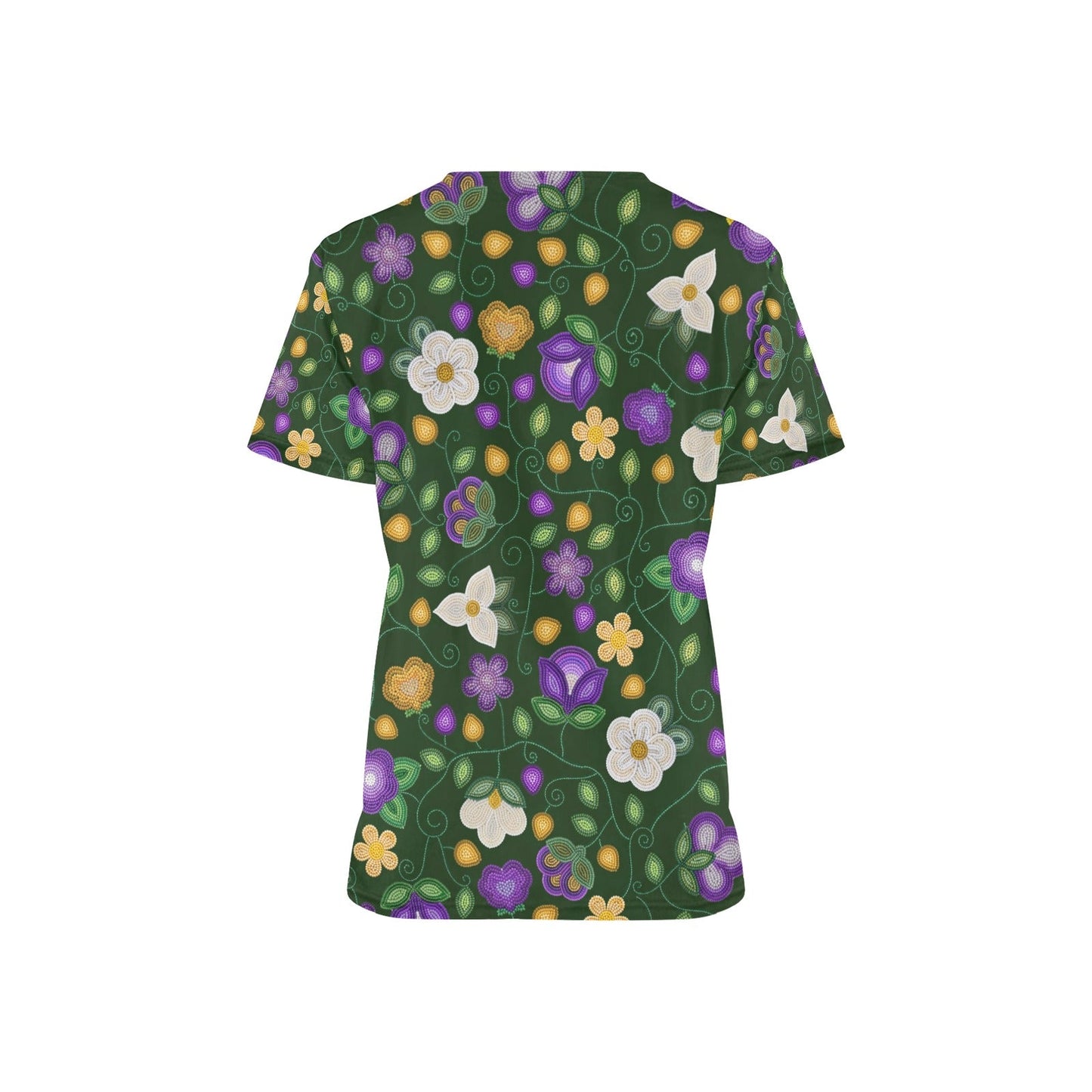 Midnight Moss Bloom Forest Scrub Top