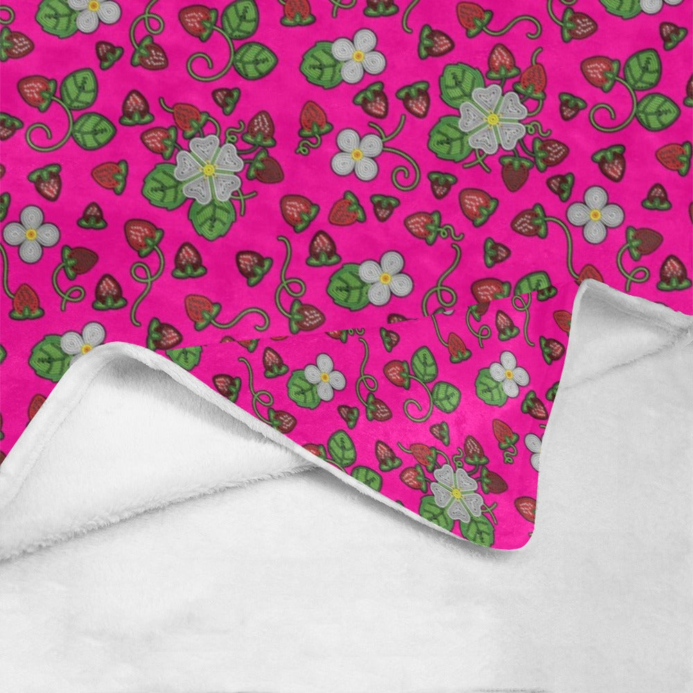 Strawberry Dreams Blush X-Large Micro Fleece Blanket
