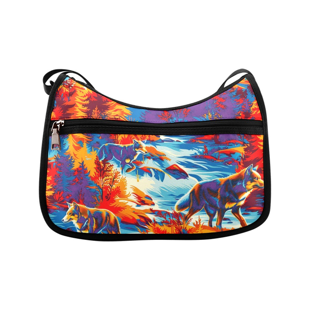 Hunting Wolves II Crossbody Bag