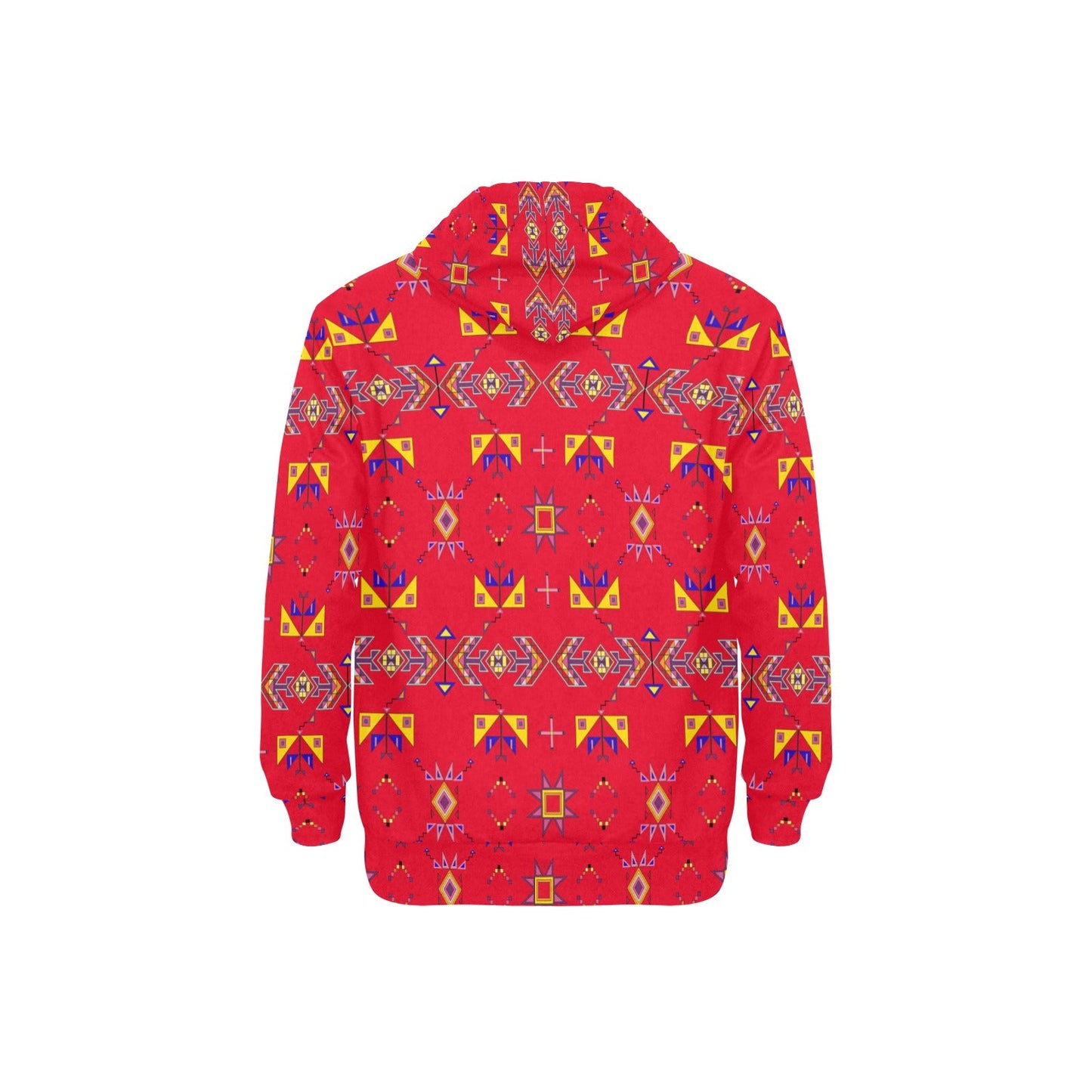 Scattered Generations Red Men's Long Sleeve Fleece Hoodie