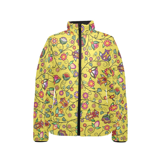 Heartbeat Petals Yellow Stand Collar Jacket
