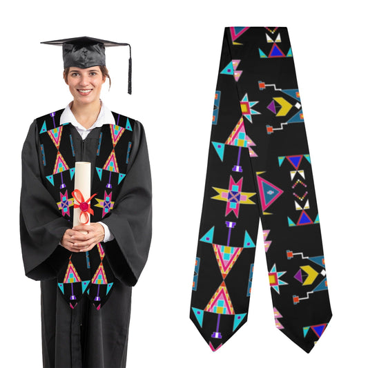 Enemy Territory Black Graduation Stole