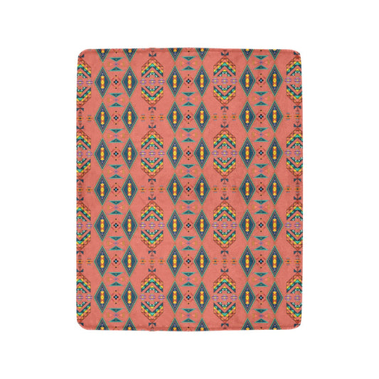Travois Tipi Canyon Earth Ultra-Soft Micro Fleece Blanket 40"x50"