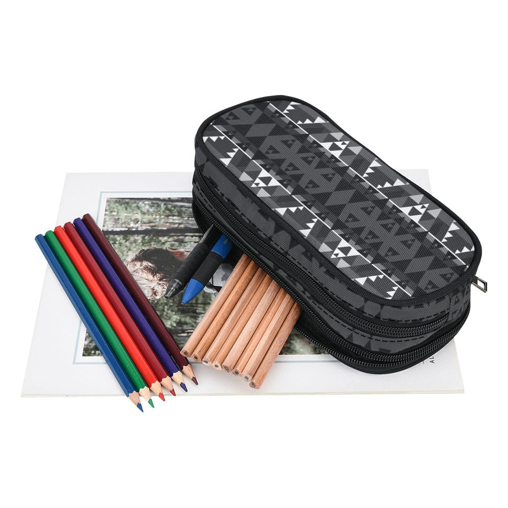 Writing on Stone Black and White Pencil Pouch
