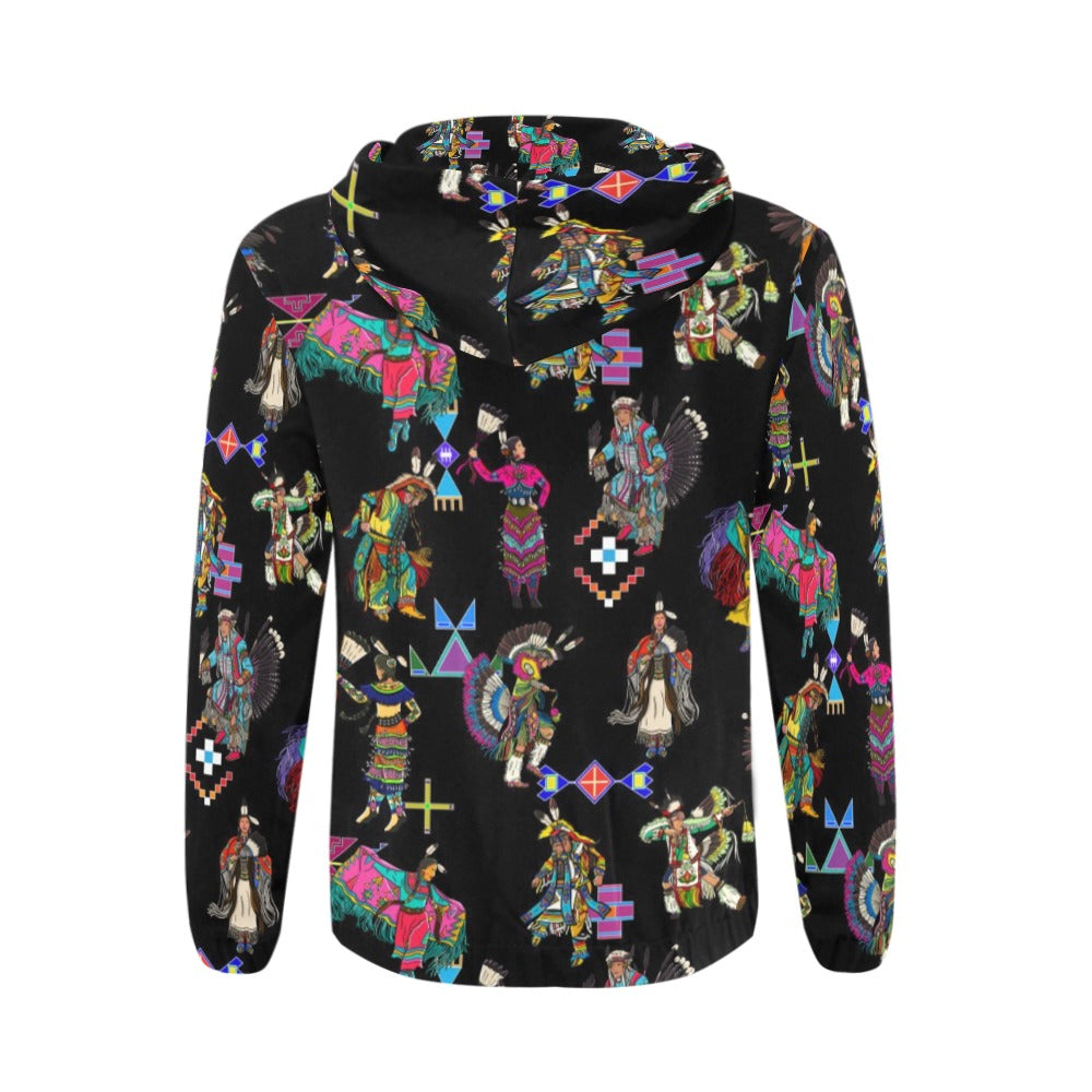 Grand Entry Dancers Black Zip Hoodie